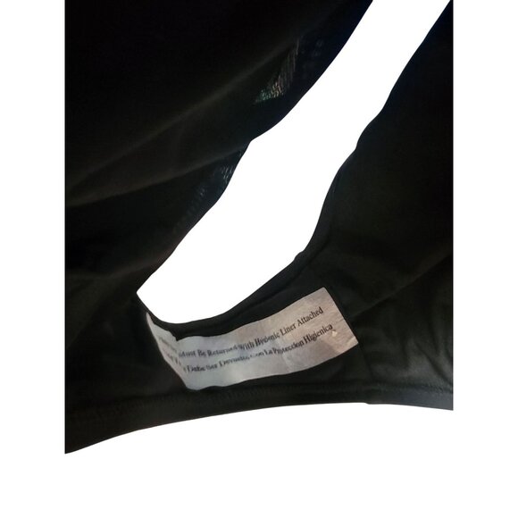 Women's Black Ruffle One-Piece Swimsuit With Adjustable Straps 20W - Picture 6 of 8